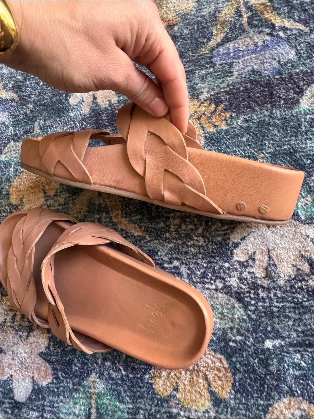 beek Double Braided Slide Sandals in Brown - Picture 7 of 9